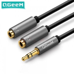 Kopfhörer Verlängerungskabel Jack 3,5 mm Audiokabel Stecker auf 2 Buchse Aux-Kabel Kopfhörer-Splitter für iPhone Samsung PC