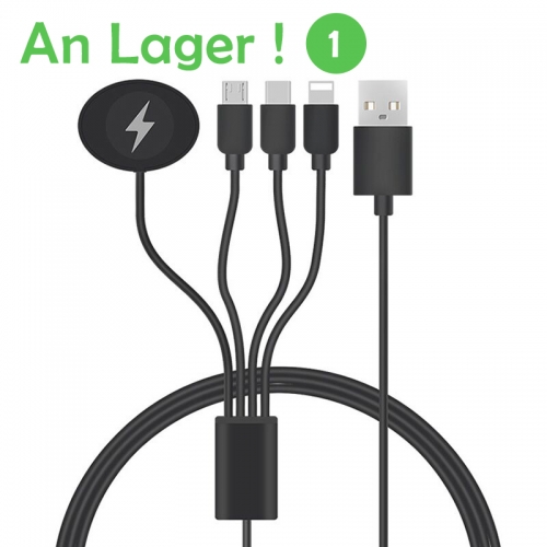 4 in1 Ladekabel Telefon Ladegerät Für iPhone/MICRO/TYPE-C/iwatch