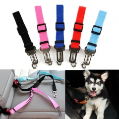 Pet Dog Cat Car Ceinture de sécurité Harnais réglable Ceinture de sécurité Laisse