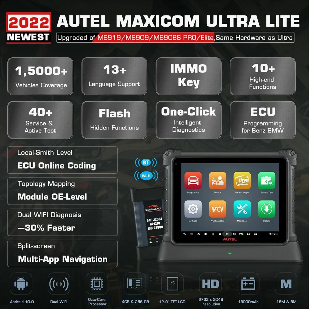 Neue Autel MaxiCOM Ultra Lite Automobile Volle Systeme Diagnose Werkzeug