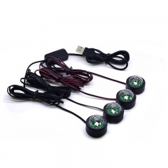 4 x RGB Auto Atmosphäre Lampe USB Umgebungslicht 12V