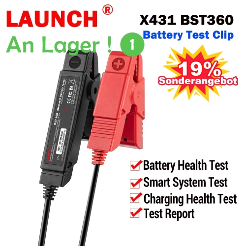 LAUNCH X431 BST360 Battery test Clip Analyzer 12V 2000CCA Voltage Battery Test Car Battery Tester Charging Cricut Load Tools