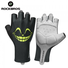 ROCKBROS Cycling Gloves Summer Bike Half Finger Gloves Shockproof Anti-Slip Finger Gloves Bike Breathable MTB Road Gloves