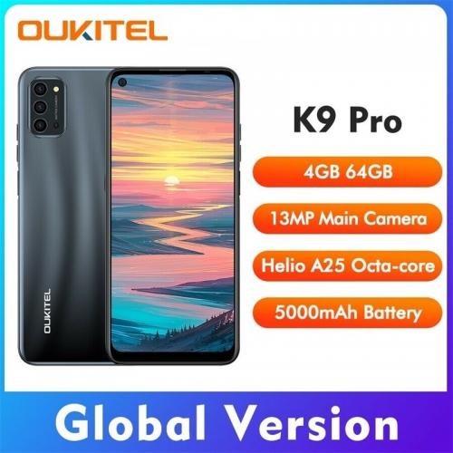 OUKITEL K9 Pro Helio A25 Octa Core Android 11 6.95'' HD + Écran 4GB + 64GB 13MP Caméra Arrière 5000mAh Smartphone