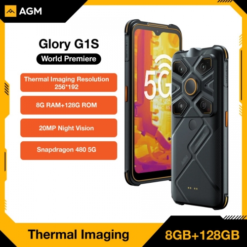 AGM GLORY G1S 5G 6.53" 8G RAM 128G ROM Android 11 Thermal Imaging Rugged Smartphone IP68/69K