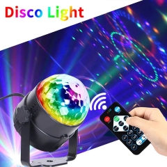 Sound Activated Rotating Disco Ball DJ Party Lights 3W 3 LED RGB LED Stage Light For Christmas Wedding Sound Party Lights