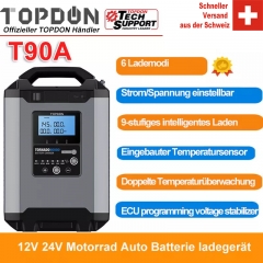 Topdon Tonardo90000 T90A 12v 24v motorcycle auto car lead acid battery charger