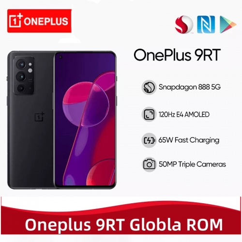 Oneplus 9RT 5G Android 11 6,62 pouces Snapdragon 888 120Hz 12 Go RAM 256Go ROM 50MP 4500mAh Triple caméra Smartphone
