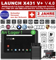 La dernière version LAUNCH X431 V + V4.0 OBD2 EOBD Outil de diagnostic de l'appareil de diagnostic WiFi Bluetooth Android Outil d'analyse du scanner