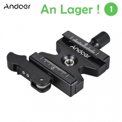 Andoer CL-50LS pince à plaque à dégagement rapide bouton de levier réglable Type 1/4 " à 3/8" trou pour trépied à rotule suisse Arca