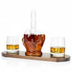 Middle finger whiskey decanter