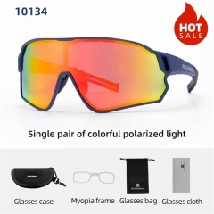 ROCKBROS Cyclisme Verres MTB vélo de course Lunettes de soleil polarisées Protection UV400 Ultra-lumière Lunettes de vélo unisexe Equipement sportif