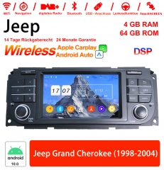 5 Zoll Android 12.0 Autoradio / Multimedia 4GB RAM 64GB ROM Für Jeep Grand Cherokee (1998-2004) Built-in Carplay / Android Auto