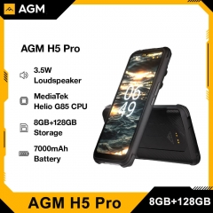 AGM H5 Pro 6.5 " MTK G85 Globale 8GB+128GB Robuste Smartphone 48MP Kamera Nacht Version Wasserdichte Telefon