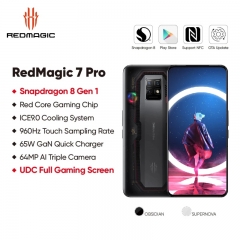 Nubia Red Magic 7 Pro 6.8'' Android 12 Qualcomm Snapdragon 8Gen1 5G 12GB RAM 256GB ROM Smartphone 5000 mAh Battery Suport Gooble Play and OTA Update