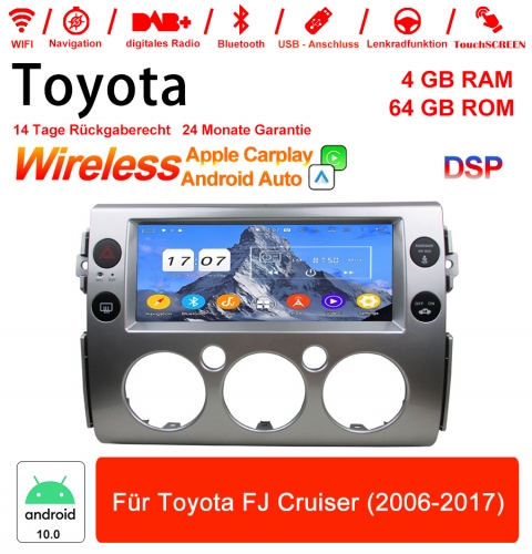 10 pouces Android 12.0 Autoradio / Multimédia 4 Go de RAM 64 Go ROM pour Toyota FJ Cruiser 2006-2017