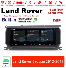 10.25 pouces  Android 10.0 Autoradio/multimédia 4Go RAM 64Go ROM pour Land Rover Evoque 2012-2018 CarPlay intégré/Android Auto