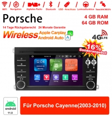 7 Zoll Android 11.0 4G LTE Autoradio / Multimedia 4GB RAM 64GB ROM Für Porsche Cayenne(2003-2010)