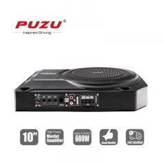 PUZU PZ-SU1010 10 Inch Car Seat Active Subwoofer with Aluminum Case Large Output Power 600W