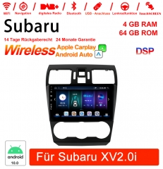 9 Zoll Android 10.0 Autoradio / Multimedia 4GB RAM 64GB ROM Für Subaru XV2.0i Built-in Carplay / Android Auto