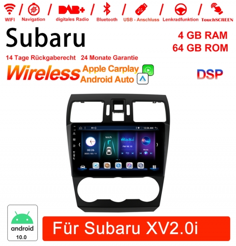 9 Inch Android 10.0 Car Radio / Multimedia 4GB RAM 64GB ROM For Subaru XV2.0i Built-in Carplay / Android Auto