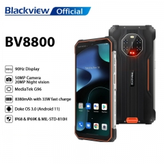 Blackview BV8800 Helio G96 Octa Core Android 11 6,58 Zoll robustes Smartphone 8GB + 128GB 50MP Kamera 8380mAh unterstützt NFC OTG Google Play...