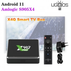 Ugoos X4Q Pro Smart TV Box Android 11 X4Q Pro 4GB 32GB X4Q Plus 4GB 64GB Amlogic S905X4 2,4G 5G WiFi BT 5,1 1000M 4K TV Box Set