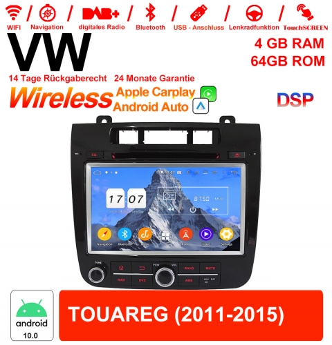 8 Zoll Android 12.0 Autoradio / Multimedia 4GB RAM 64GB ROM Für VW TOUAREG 2011-2015 Mit WiFi NAVI Bluetooth USB