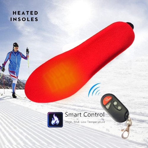 1800 mah semelles chauffantes électriques avec télécommande hiver semelles chauffantes chaudes chaussures de sport coussinets pour la chasse au ski