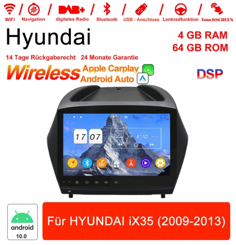 9 pouces Android 12.0 Autoradio / Multimédia 4 Go de RAM 64 Go ROM pour Für HYUNDAI iX35 (2009-2013)