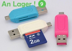 Universal USB OTG Card Reader OTG TF / SD flash memory Adapter