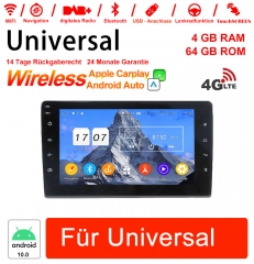 8 pouces Android 12.0 4G LTE Autoradio / Multimédia 8Go de RAM 128Go ROM pour Navigation GPS Universel Radio Stéréo Intégré Carplay