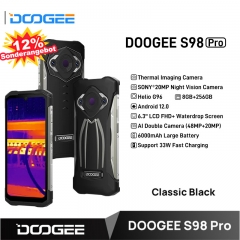 DOOGEE S98 Pro Helio G96 8 Core Android 12 6,3 pouces 8Go RAM 256Go ROM 33W Charge Rapide IP68/IP69K 6000mAh Smartphone Robuste NFC...