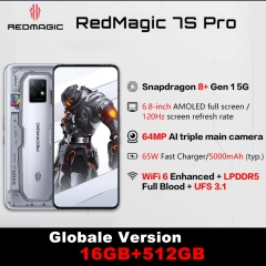Nubia RedMagic 7S Pro 6.8'' Android 12 Qualcomm Snapdragon 8+Gen1 5G 16GB RAM 512GB ROM Smartphone 5000mAh Battery