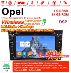 7 Zoll Android 12.0 Autoradio/Multimedia 4GB RAM 64GB ROM Für Opel Astra Antara Corsa Vectra Zafira Meriva Built-in Carplay/Android Auto