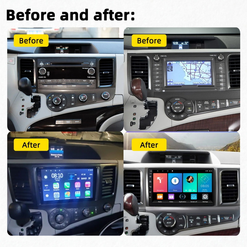 Android 12 Autoradio Für Toyota Sienna 2010-2014