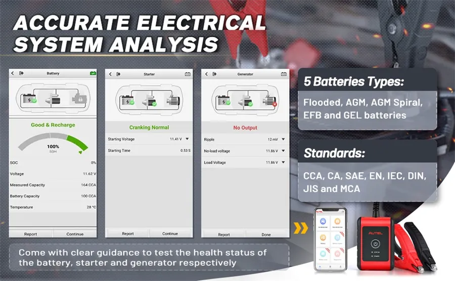 Autel MaxiBAS BT506 6V/12V Batterie System Auto