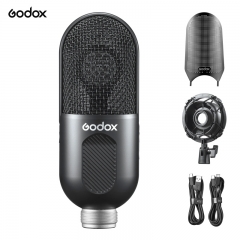 Godox UMic10 Microphone Mini Desktop Recording Condenser with One-Key Mute Volume Control Real-time for Live Stream / Dubbing