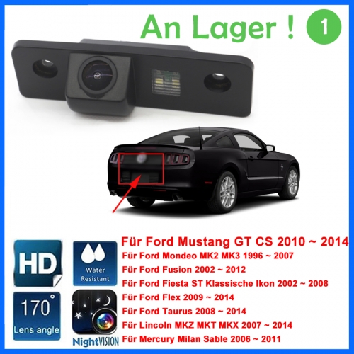 170° HD Objektiv CCD Nachtsicht Wasserdichte Rückfahrkamera Für Ford Mustang GT CS Mondeo MK2 MK3 Fusion Fiesta ST Taurus Lincoln MKZ Skoda