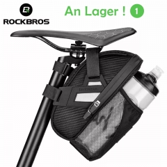 ROCKBROS Saddle Bag Double Zipper Reflective Large Capacity Water Tail Bag Bottle Pocket Bicycle Bag MTB Road Bike Accessories