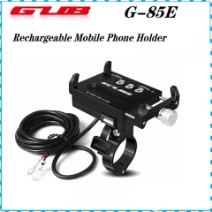 Gub G85E Bike Cell Phone Holder with USB Charging Jack 22.2/25.4/31.8mm for Motorcycle/Scooter/EBike Mount