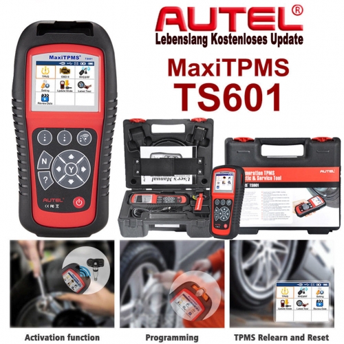 Autel TS601 TPMS RDKS Reifendruck-Kontrollsystem Reifendrucksensoren Universal RDKS-Anlerngerät Programmiergerät mit Alle OBD2-Diagnosegerät...