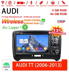 7 Zoll  Android 12.0 Autoradio / Multimedia 4GB RAM 64GB ROM  Für AUDI TT Mit WiFi NAVI Bluetooth USB Built-in Carplay / Android Auto