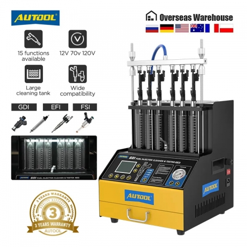 Autool CT500 gdi efi fei injector cleaner & tester machine 6 cylinder injector cleaner tester for car & motorcycle