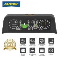 Autool x90 vitesse gps pmh kmh Inclinomètre Inclinomètre Boussole automatique hud Pitch Inclinaison Angle Rapporteur Horloge Latitude Longitude