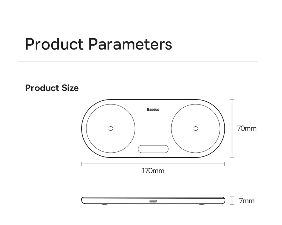 Baseus 20W Dual Wireless Chargers Fast Qi