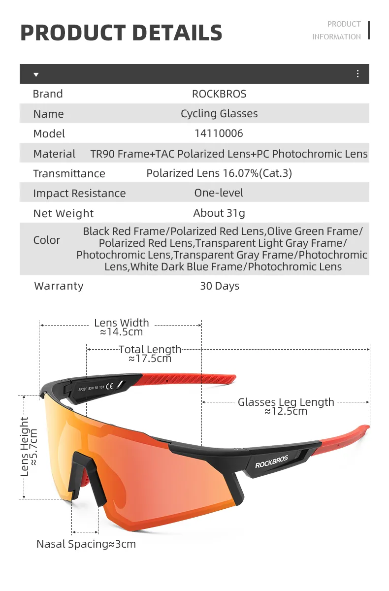 ROCKBROS Fahrradbrille