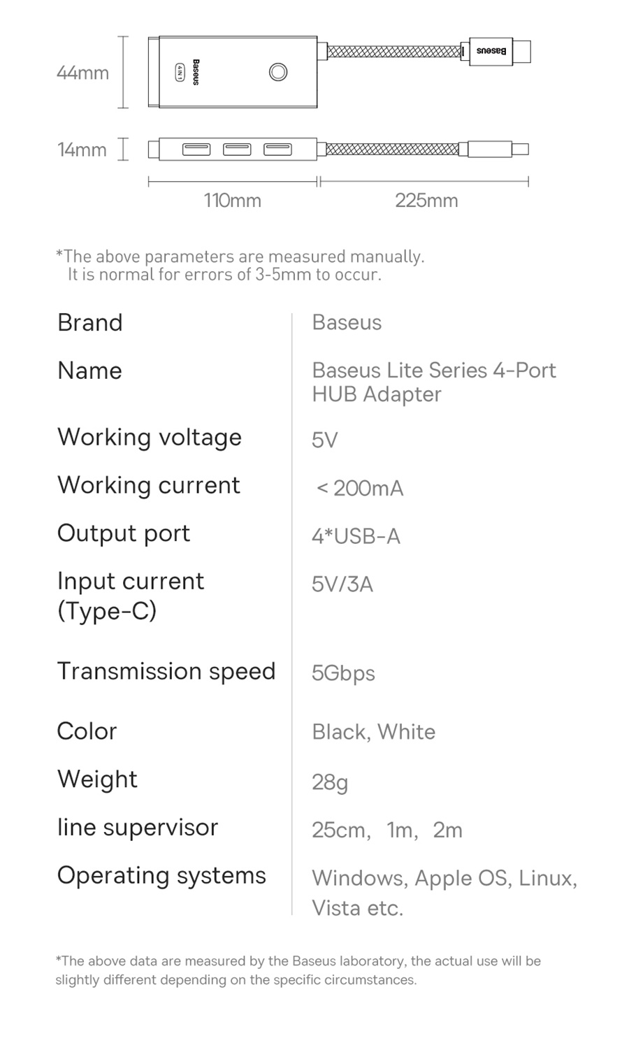 Baseus USB HUB 4 in 1 Splitter