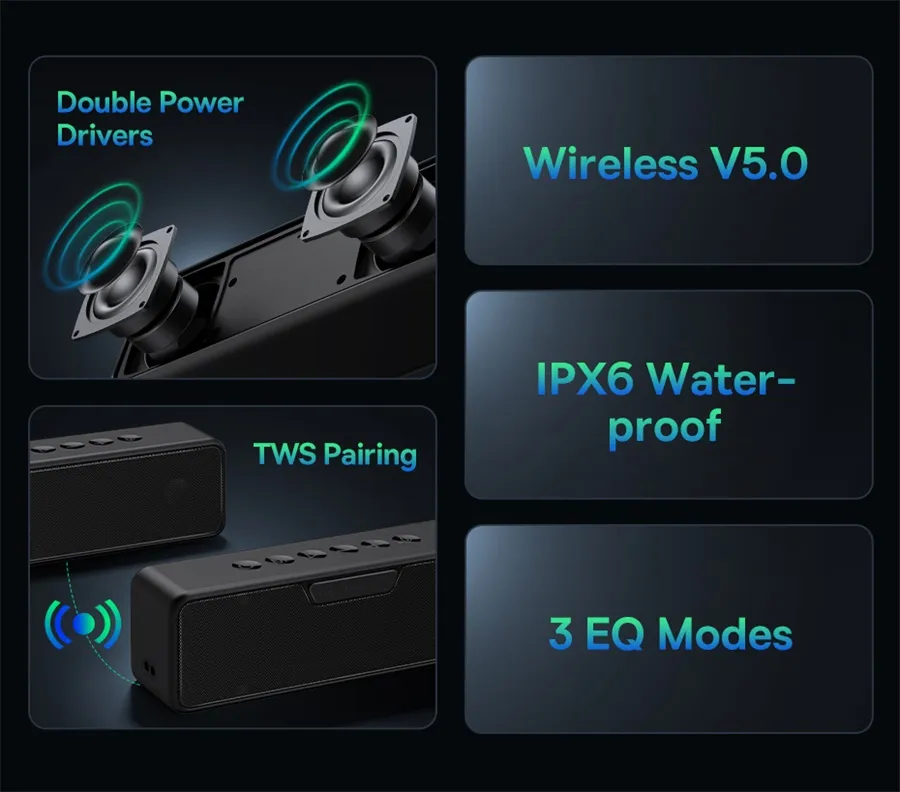 Baseus Bluetooth Lautsprecher Outdoor IPX6