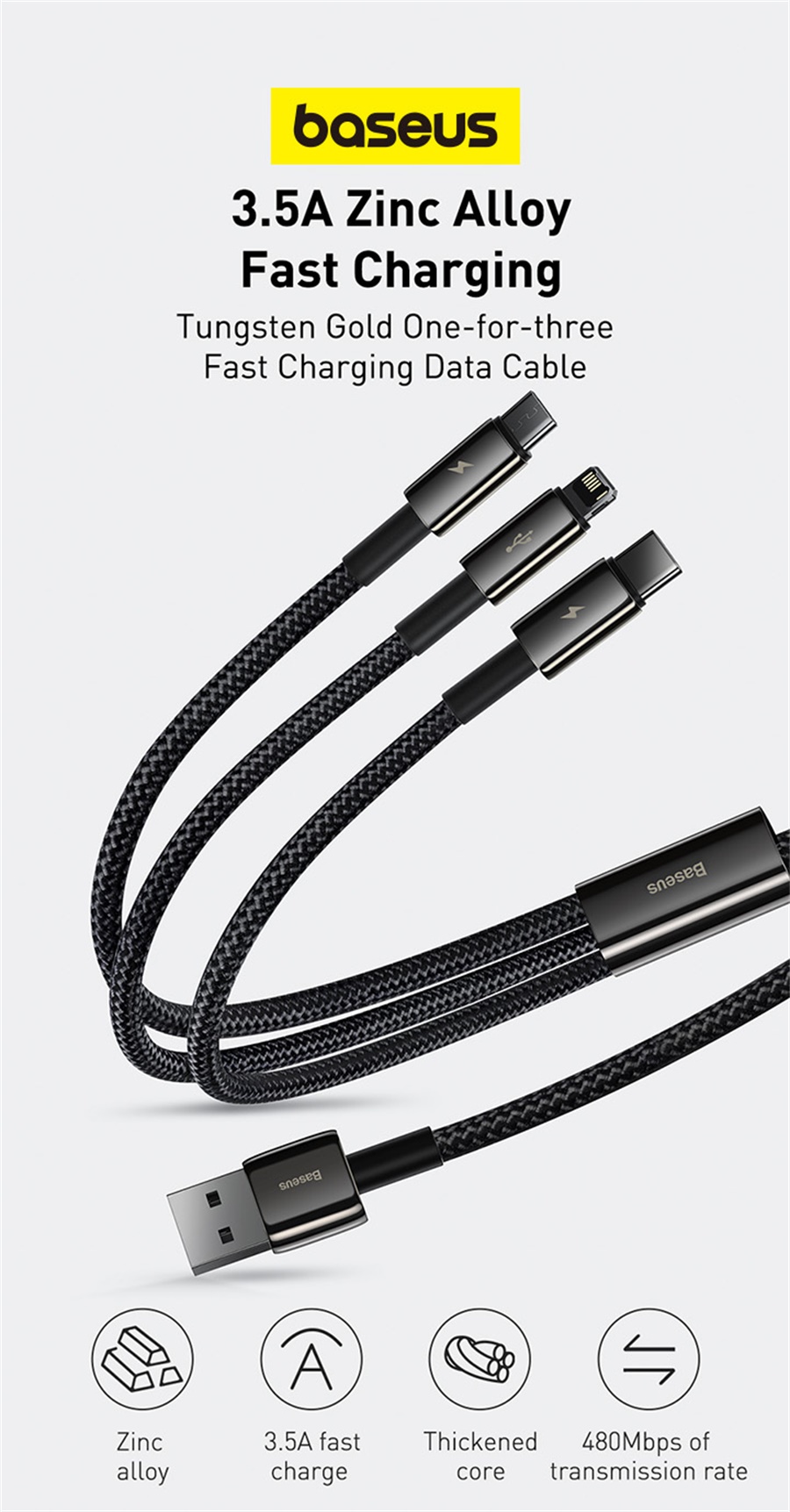 Base us 3 in 1 usb cable